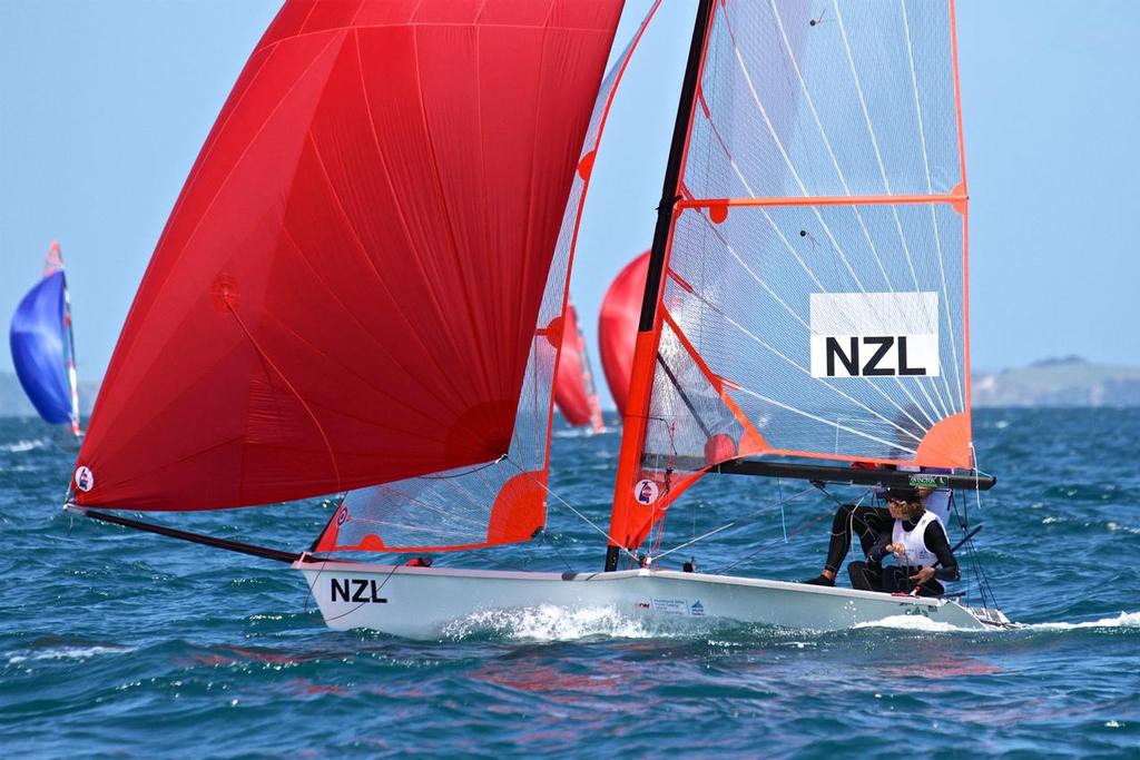 Mens 29er - Aon Youth Worlds 2016, Torbay, Auckland, New Zealand, Day 2 © Richard Gladwell www.photosport.co.nz